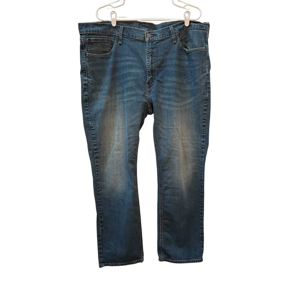 Levis 541 Athletic Taper Men Jeans 44x32 Medium Wash Blue Stretch Denim 28951614